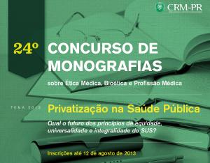 Inscries para o Concurso de Monografias 2013 encerram nesta segunda-feira