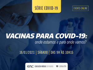 Palestra: Vacinas para Covid-19 - Onde estamos e para onde vamos?