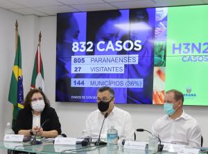 Paraná declara estado de epidemia de H3N2; casos confirmados já passam de 800 e são 12 mortes