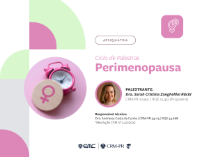 Ciclo de Palestras em Psiquiatria: Perimenopausa