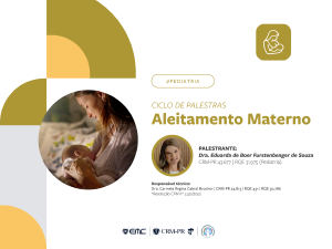 Ciclo de Palestras em Pediatria: Aleitamento Materno