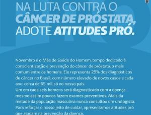 Hábitos saudáveis de vida ajudam na prevenção ao câncer de próstata