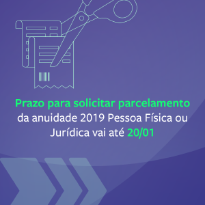 Anuidade 2019 para pessoa fsica e pessoa jurdica pode ser parcelada em at cinco vezes