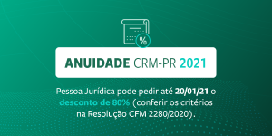 Prazo para PJ solicitar desconto de 80% na anuidade 2021 termina nesta quarta-feira, 20 de janeiro