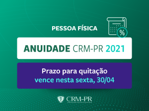 Prazo para pagamento da anuidade Pessoa Fsica encerra nesta sexta-feira, 30 de abril
