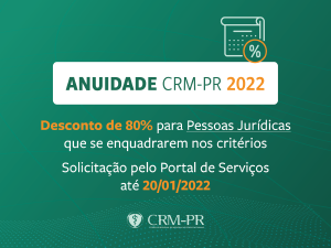 Pessoa Jurdica poder solicitar desconto na anuidade 2022 at 20 de janeiro
