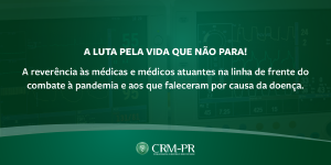 A reverncia aos mdicos da linha de frente de combate  pandemia e aos vitimados pela doena
