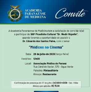 188º Picadinho Cultural aborda a relação entre medicina e cinema