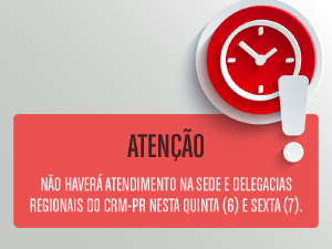 CRM-PR no ter atendimento ao pblico nesta quinta (6) e sexta (7)
