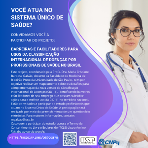 FMRP-USP divulga pesquisa sobre barreiras e facilitadores para implementao da CID-11 no Brasil