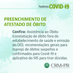 Confira orientaes sobre emisso de atestado de bito e manejo de corpos durante epidemia