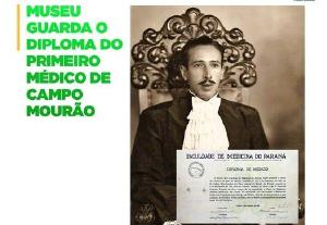 Museu de Campo Mouro agora expe diploma entre registros histricos do primeiro mdico da regio