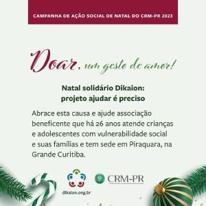 CRM-PR recolhe doaes para Ao Social de Natal at esta sexta-feira (15)