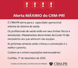 Alerta mximo do CRM-PR ganha ampla repercusso e cumpre objetivo junto  sociedade