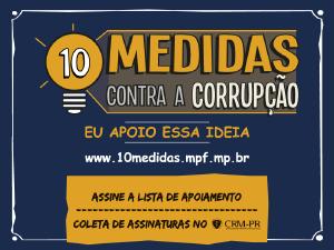 CRM-PR coleta assinaturas para campanha contra corrupo do MPF
