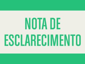 NOTA DE ESCLARECIMENTO
