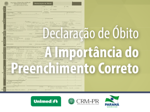 Declarao de bito: o preenchimento correto