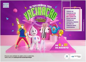 Campanha Nacional de Vacinao contra plio e sarampo vai de 6 a 31 de agosto