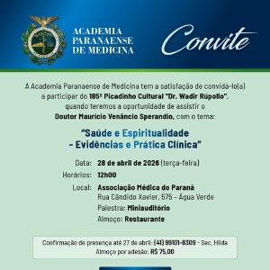 O 185� Picadinho Cultural abordou o tema 'Sa�de e Espiritualidade  - Evid�ncias e Pr�tica'